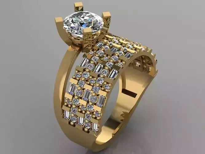 GC GOLD TW0148- Diamond ring  3D print model
