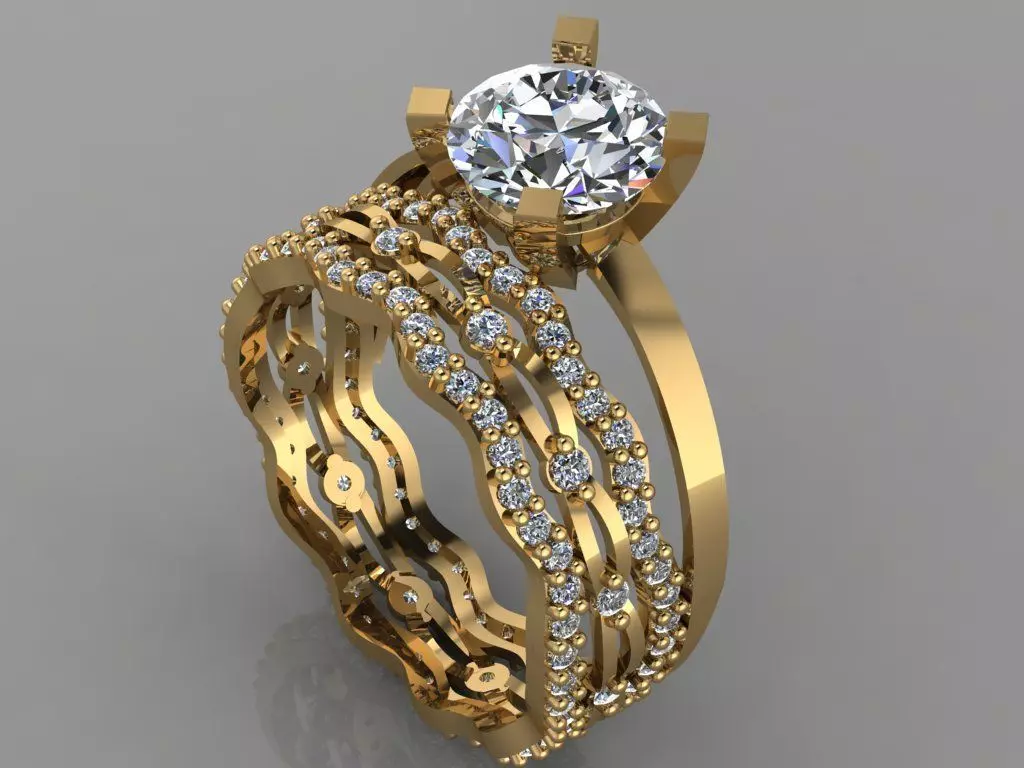GC GOLD TW0149- Diamond ring  3D print model_0