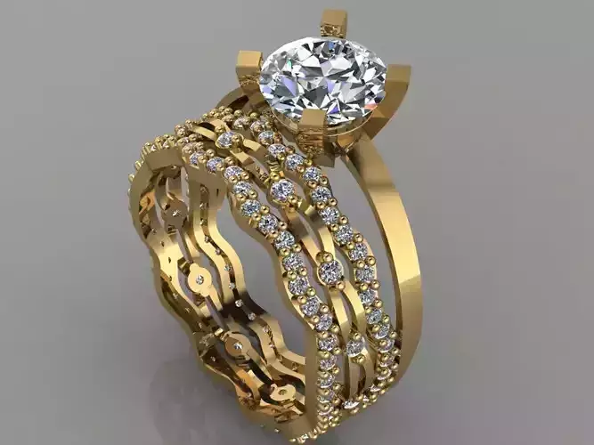 GC GOLD TW0149- Diamond ring  3D print model