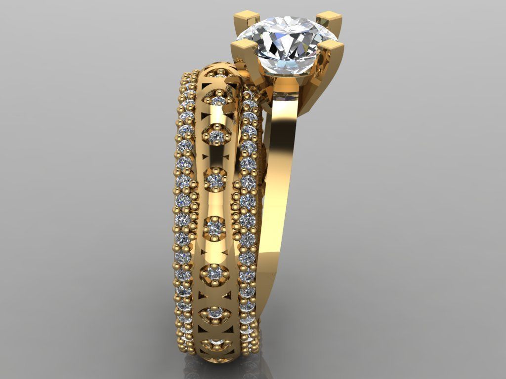 GC GOLD TW0150- Diamond ring  3D print model_3