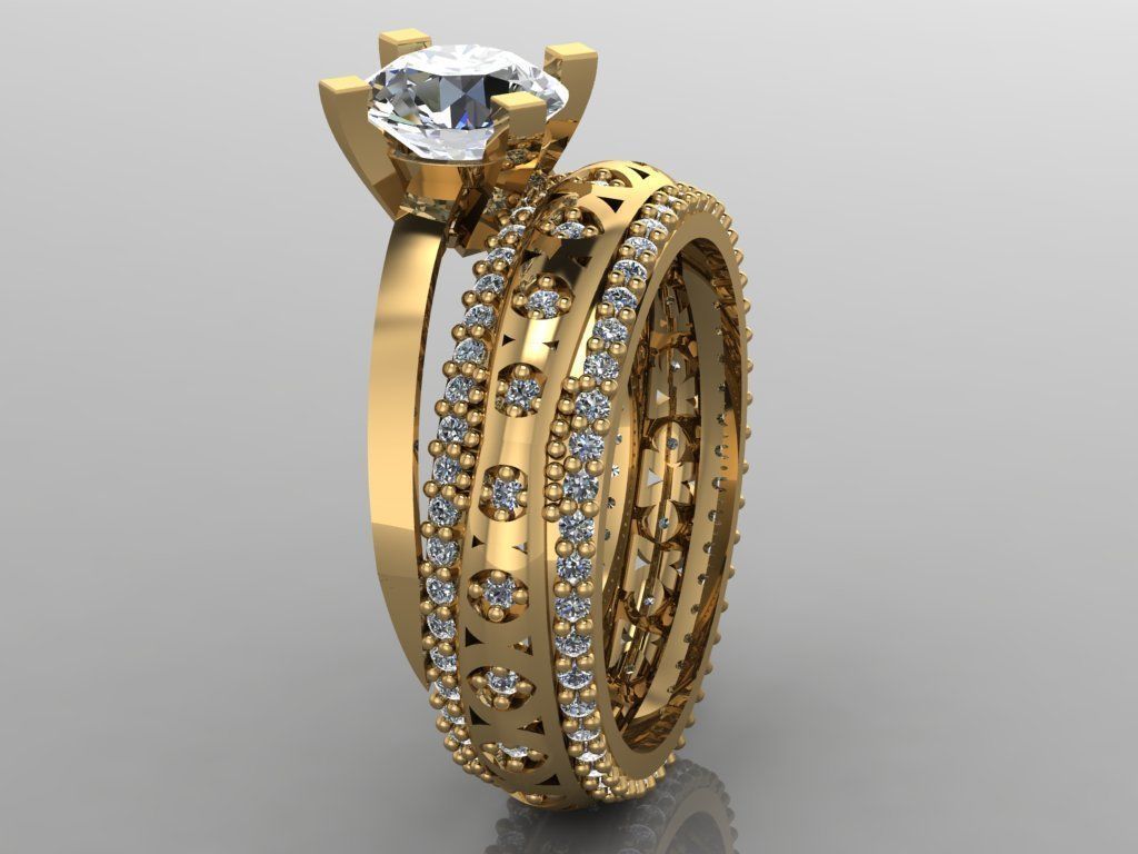 GC GOLD TW0150- Diamond ring  3D print model_2