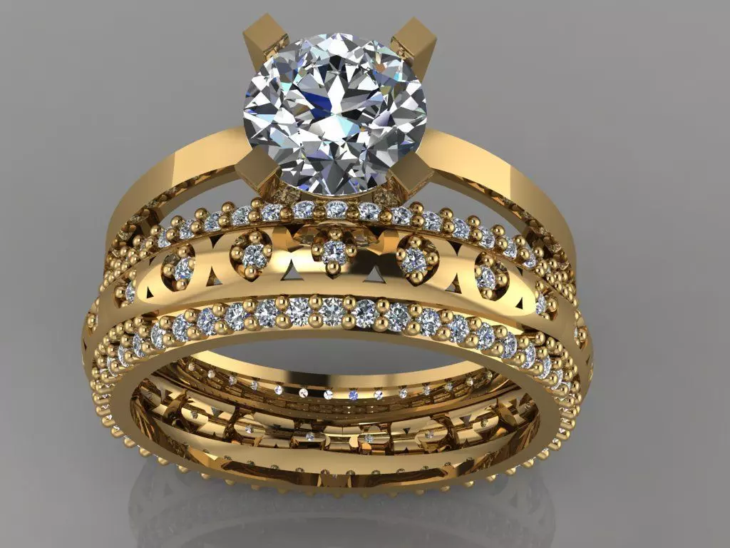 GC GOLD TW0150- Diamond ring  3D print model_0