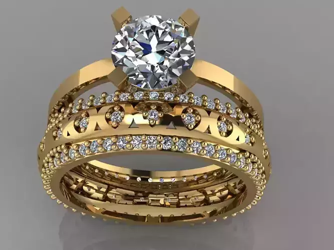 GC GOLD TW0150- Diamond ring  3D print model