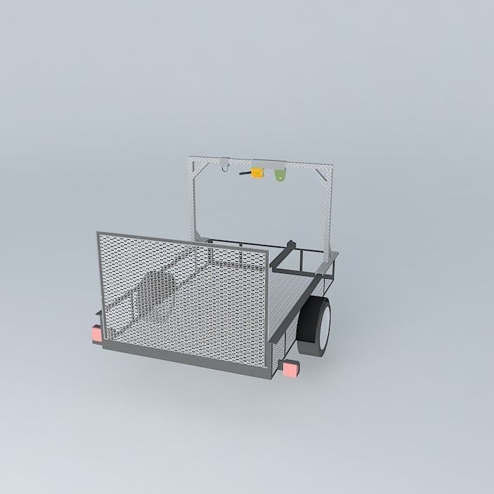 Trailer Lift Assembly Free 3D model_1