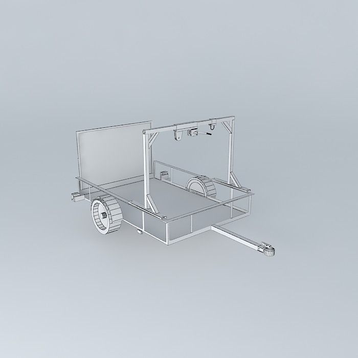 Trailer Lift Assembly Free 3D model_3