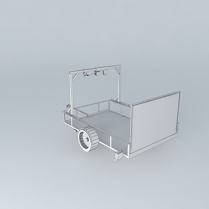 Trailer Lift Assembly Free 3D model_4