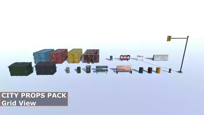 City Props Bundle - Game Ready