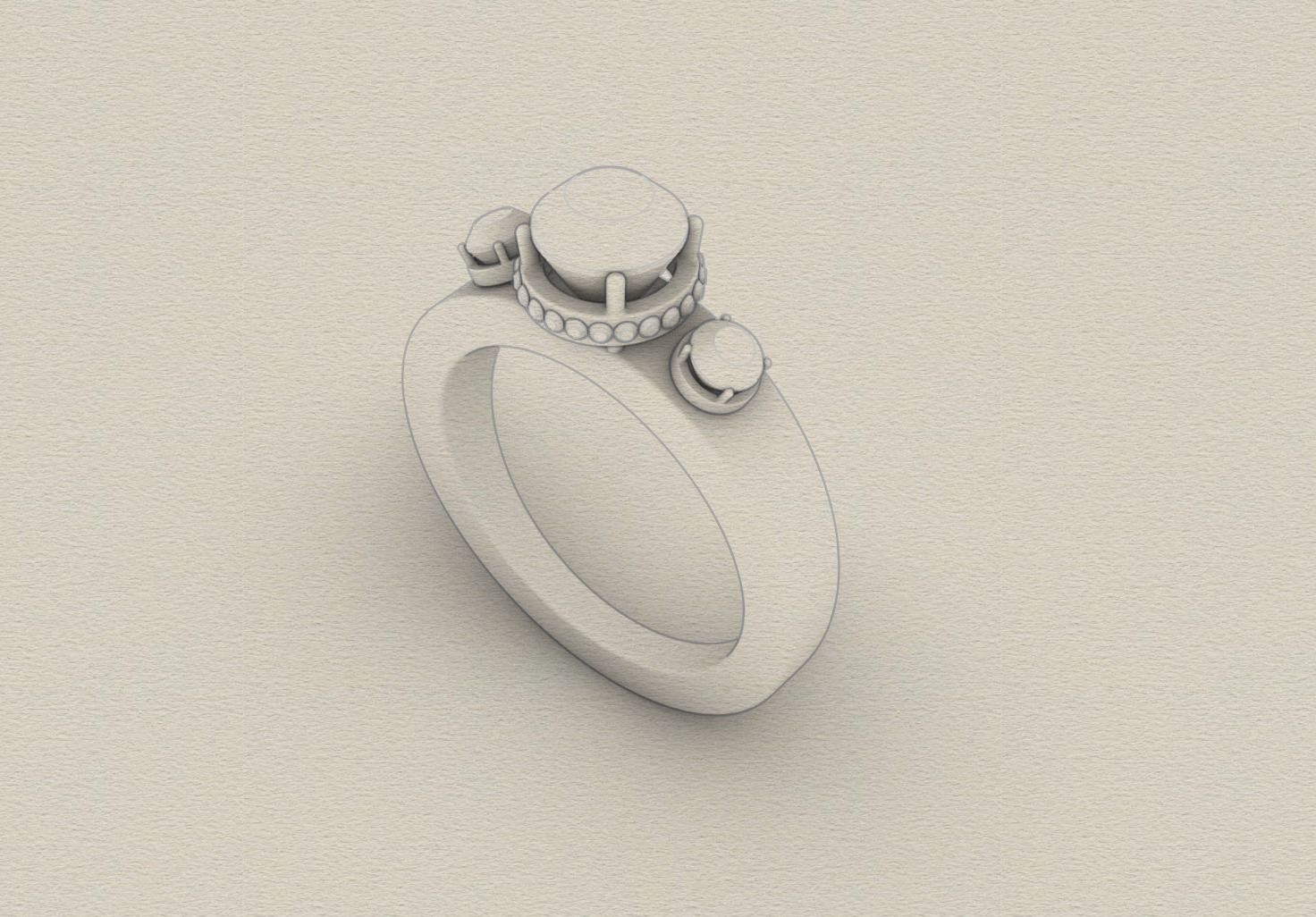 Ring 14 mm size 3D print model_11