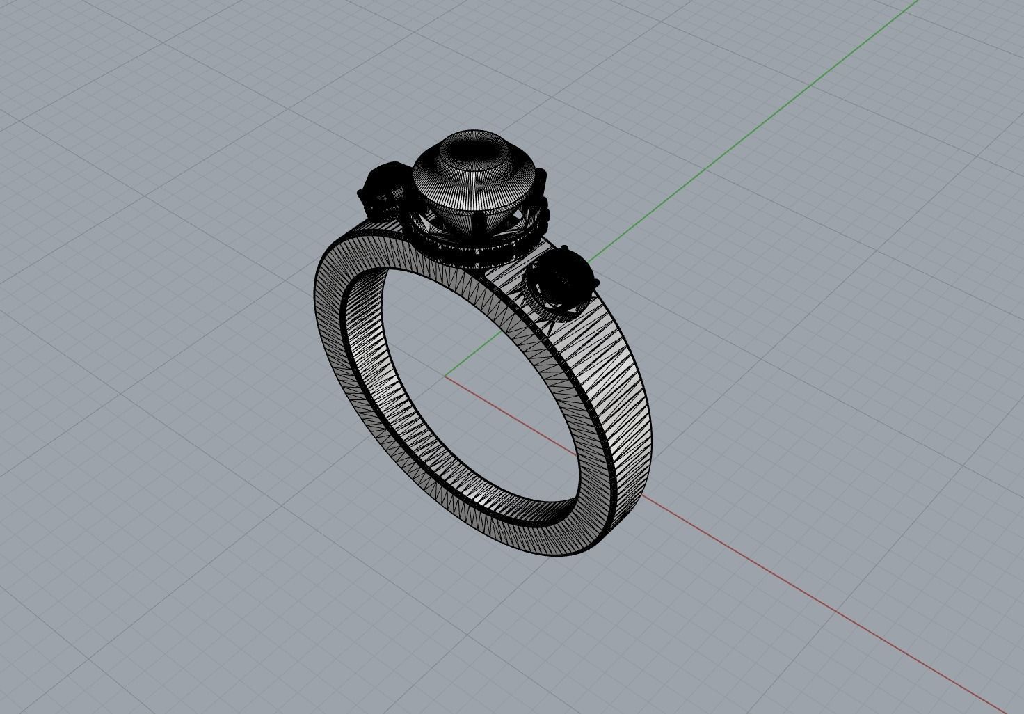 Ring 14 mm size 3D print model_8