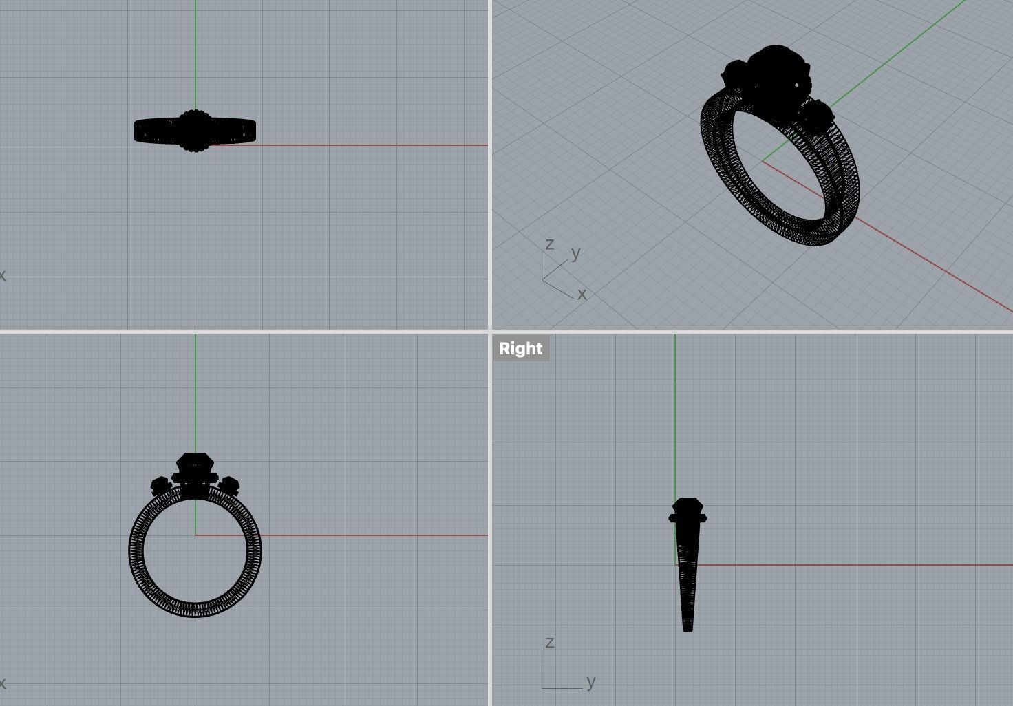 Ring 14 mm size 3D print model_7