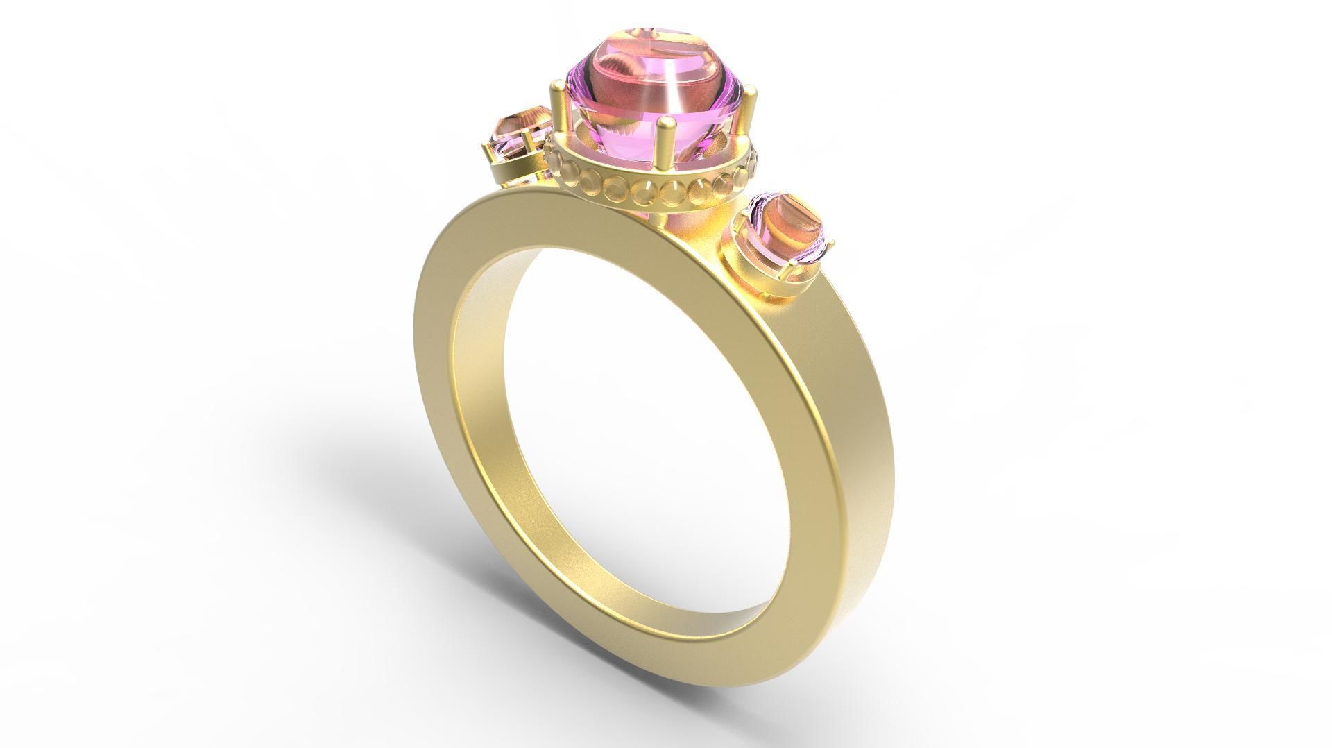 Ring 14 mm size 3D print model_1