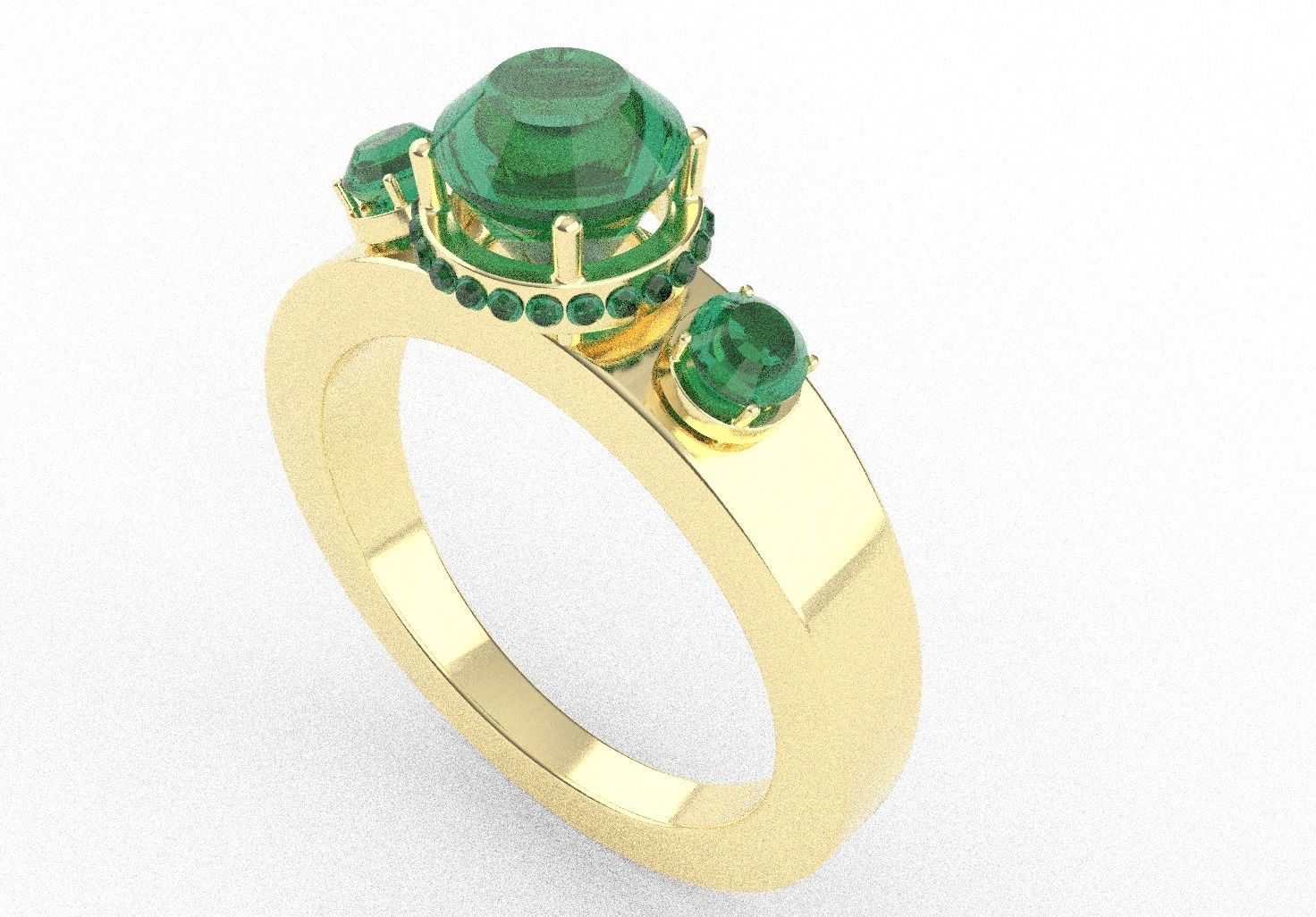 Ring 14 mm size 3D print model_4