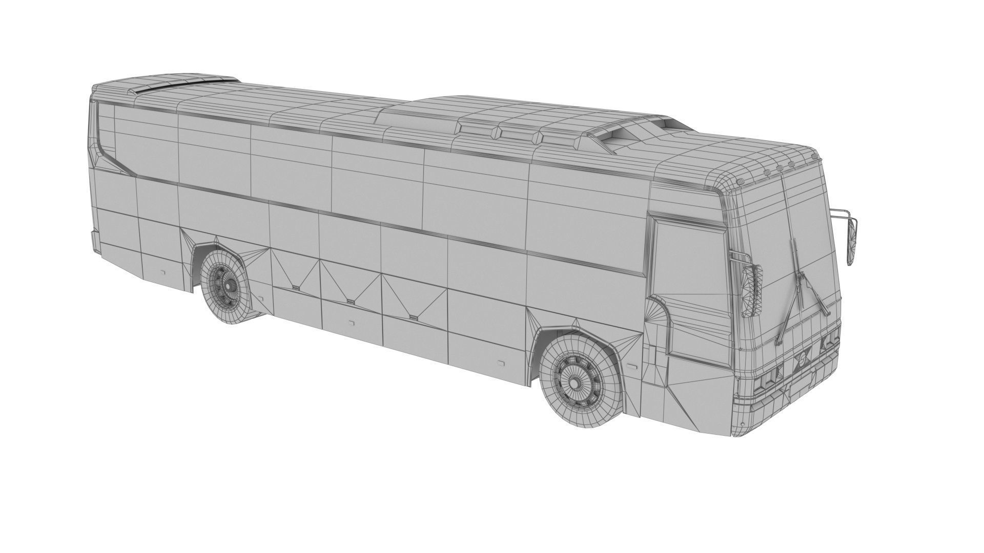 SsangYong Transtar Bus Low-poly 3D model_11