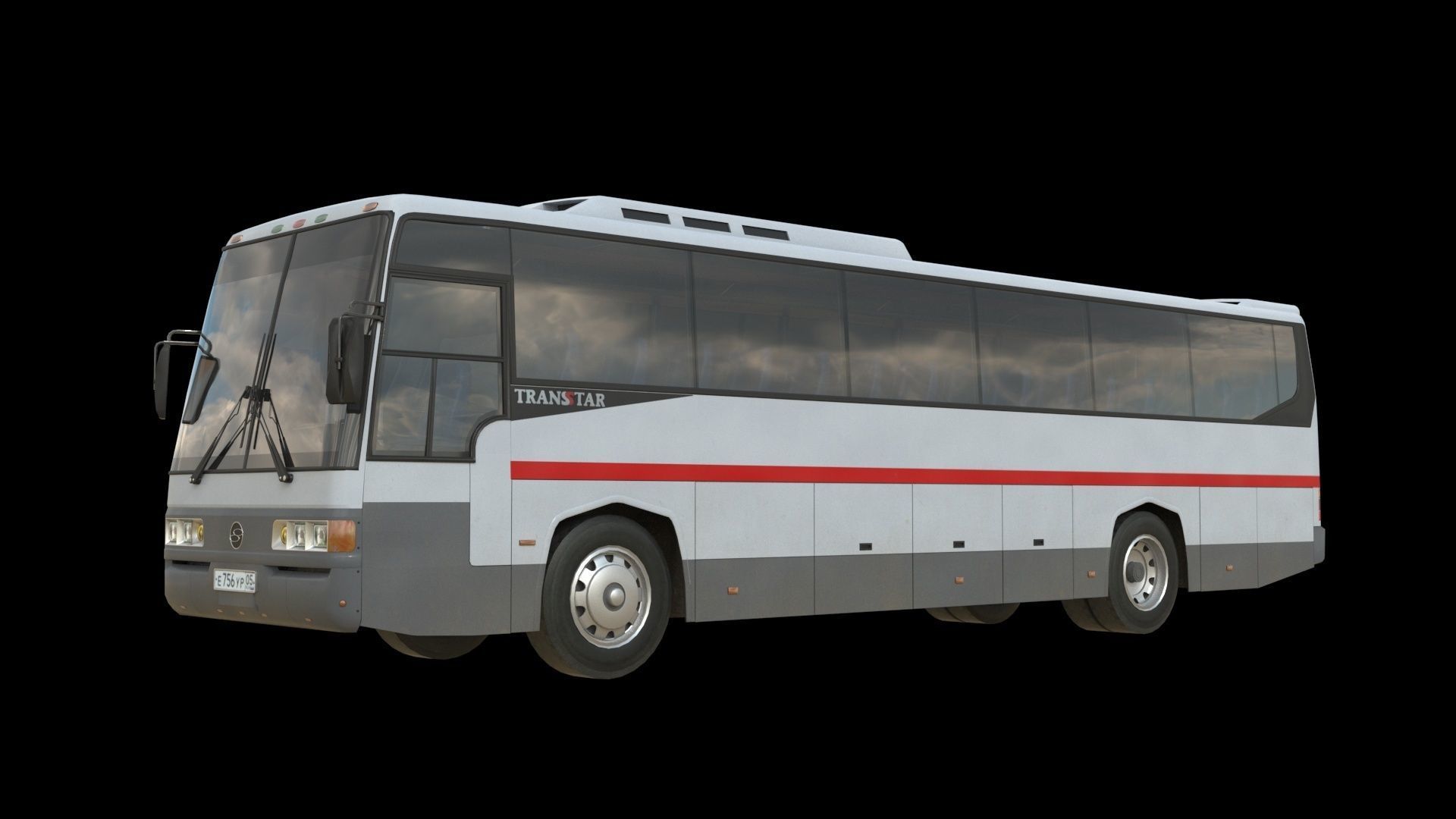 SsangYong Transtar Bus Low-poly 3D model_6