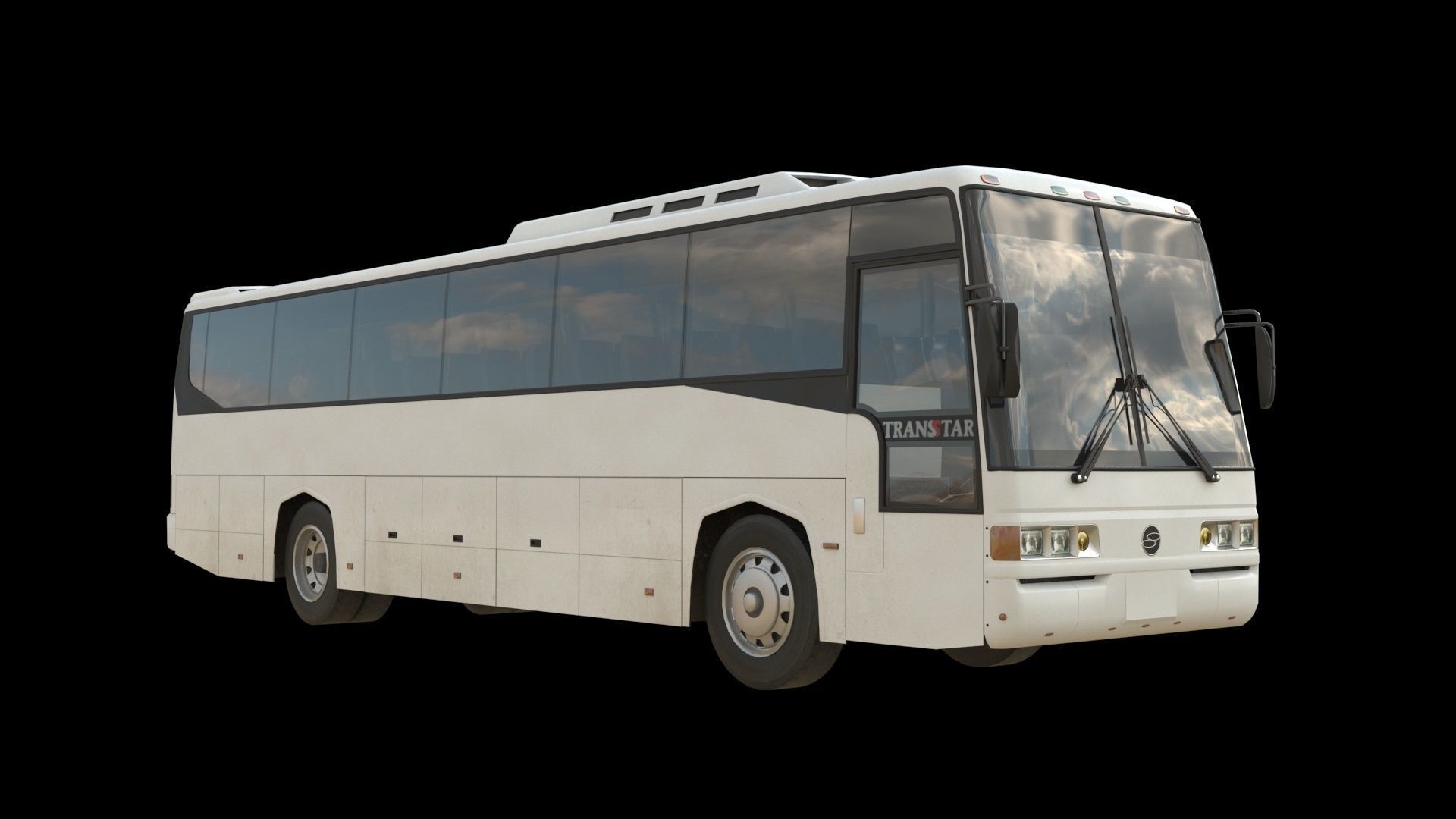 SsangYong Transtar Bus Low-poly 3D model_1