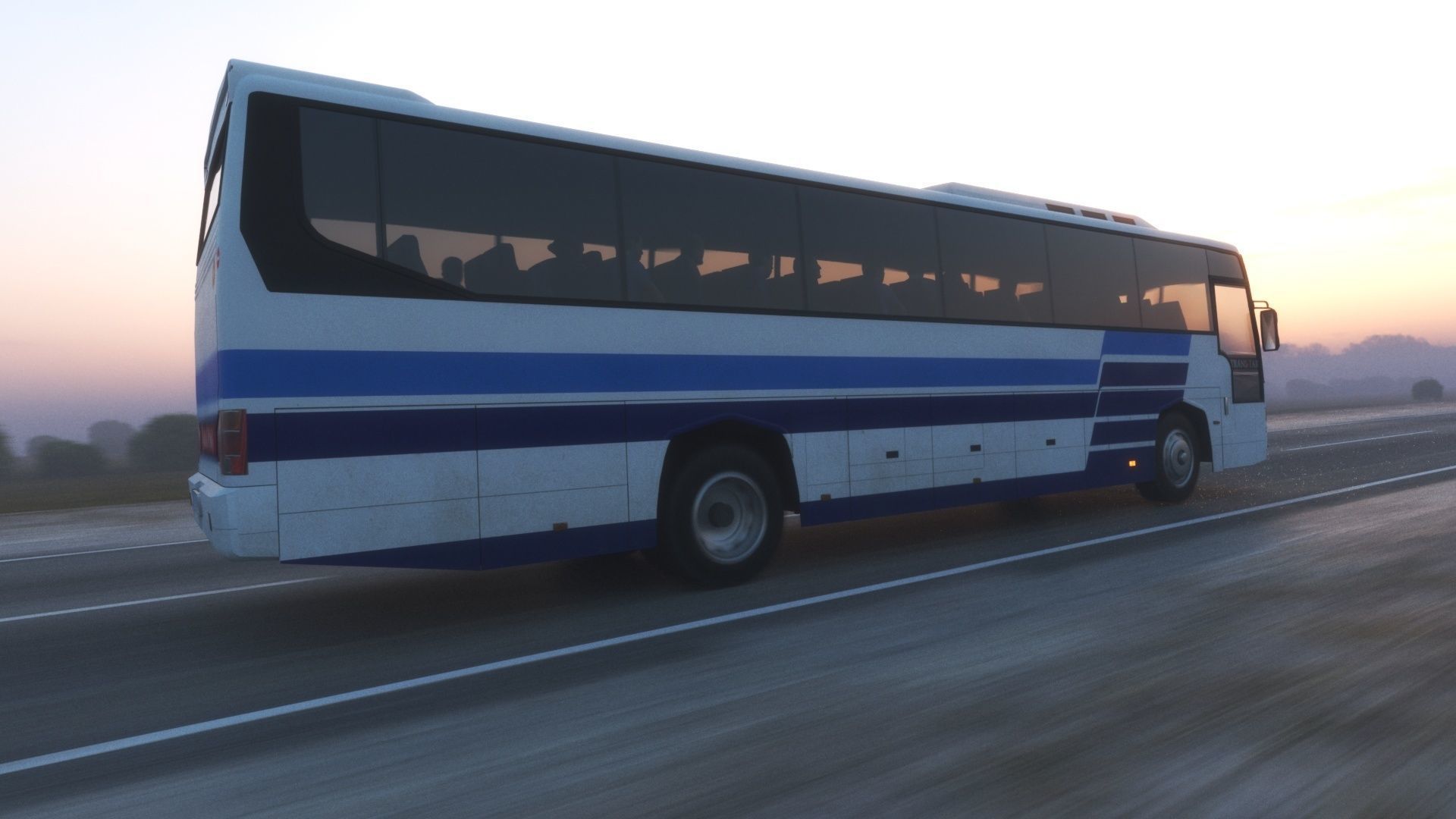 SsangYong Transtar Bus Low-poly 3D model_9