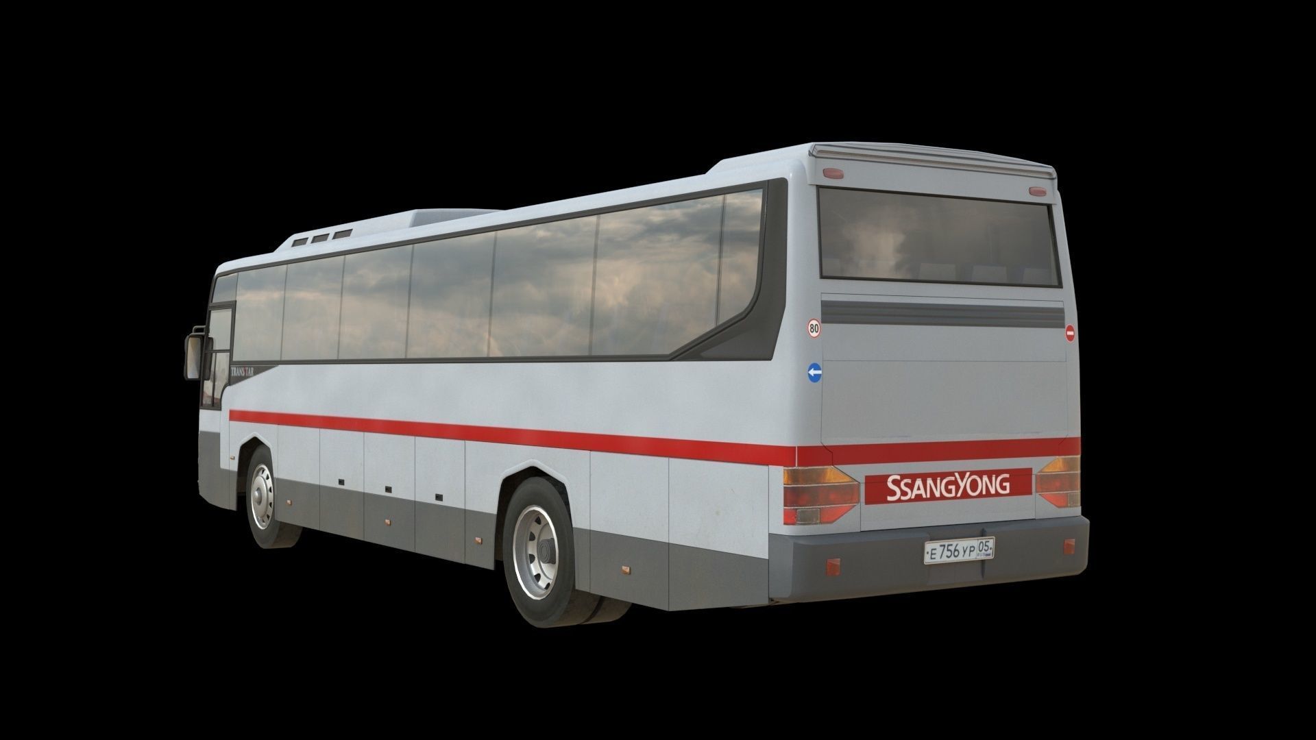 SsangYong Transtar Bus Low-poly 3D model_5
