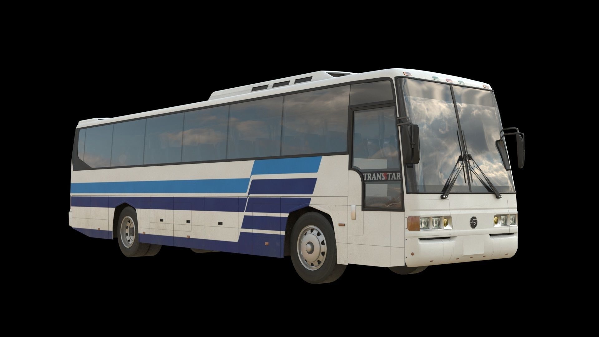SsangYong Transtar Bus Low-poly 3D model_3