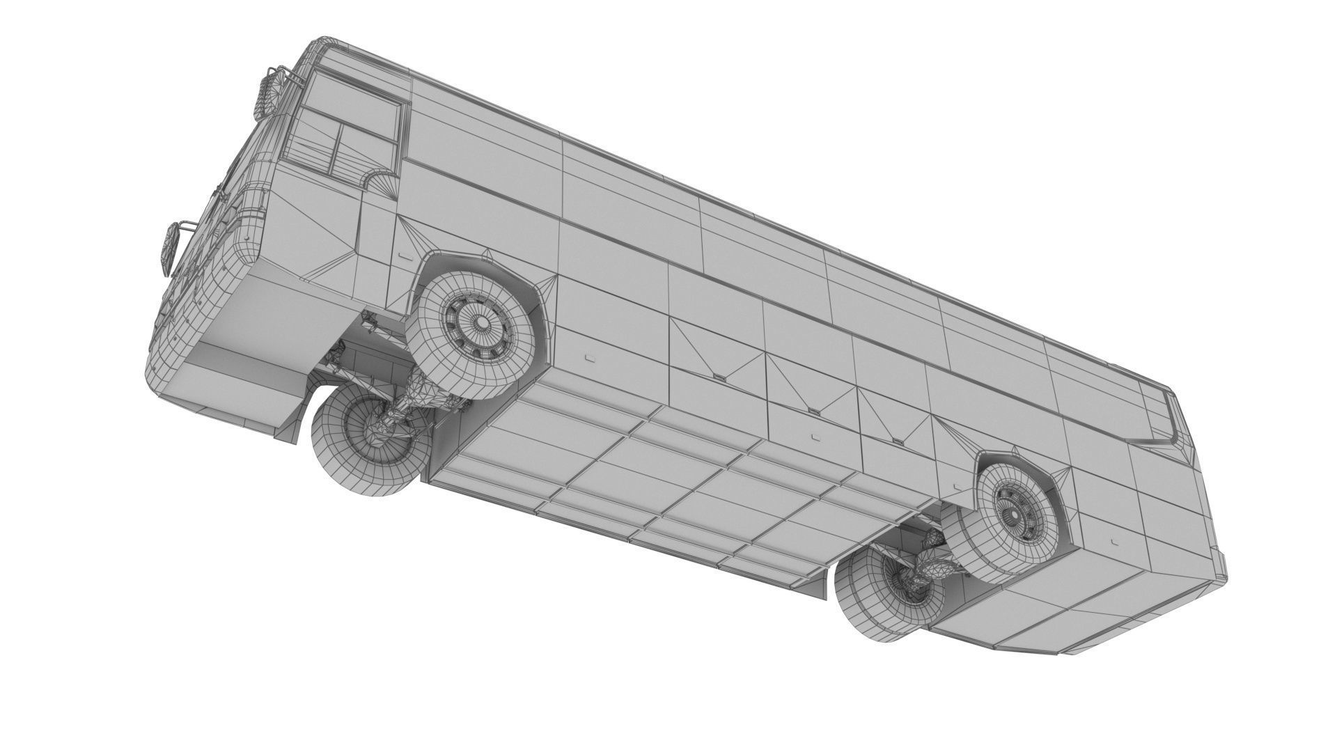 SsangYong Transtar Bus Low-poly 3D model_10