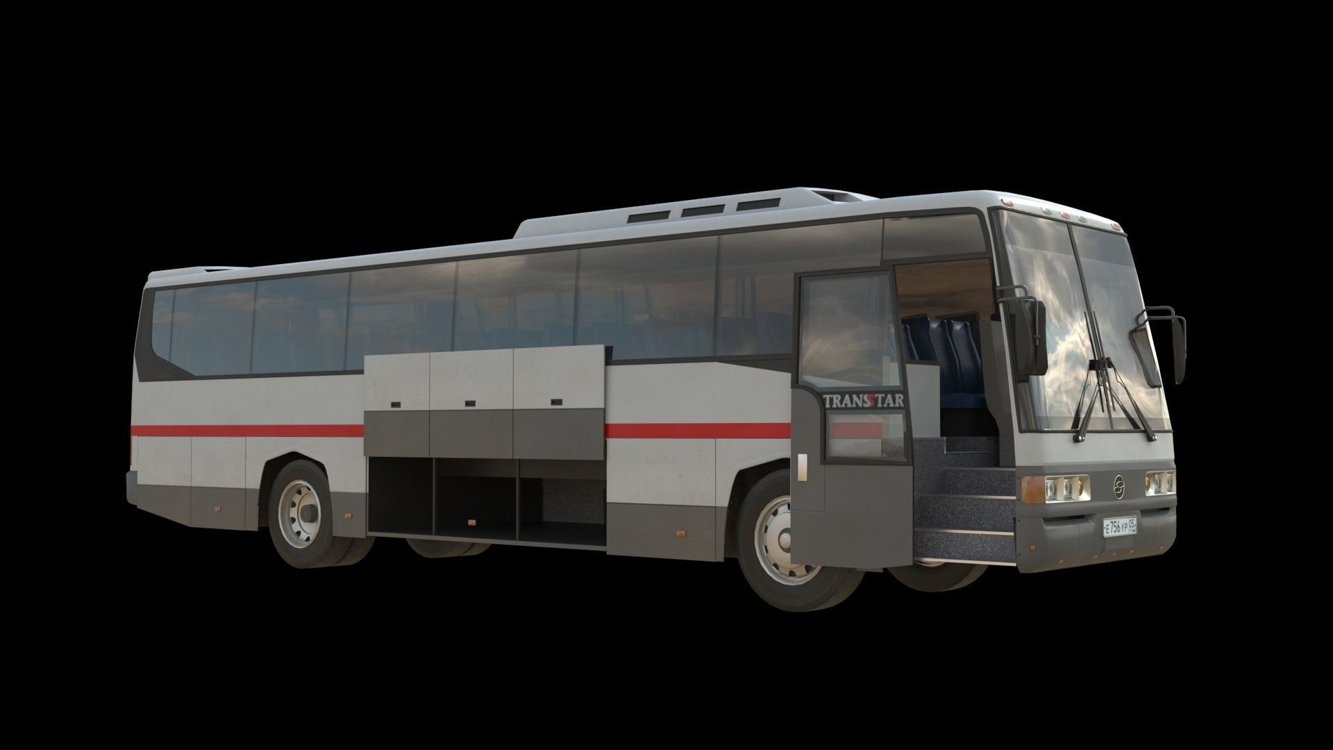 SsangYong Transtar Bus Low-poly 3D model_4