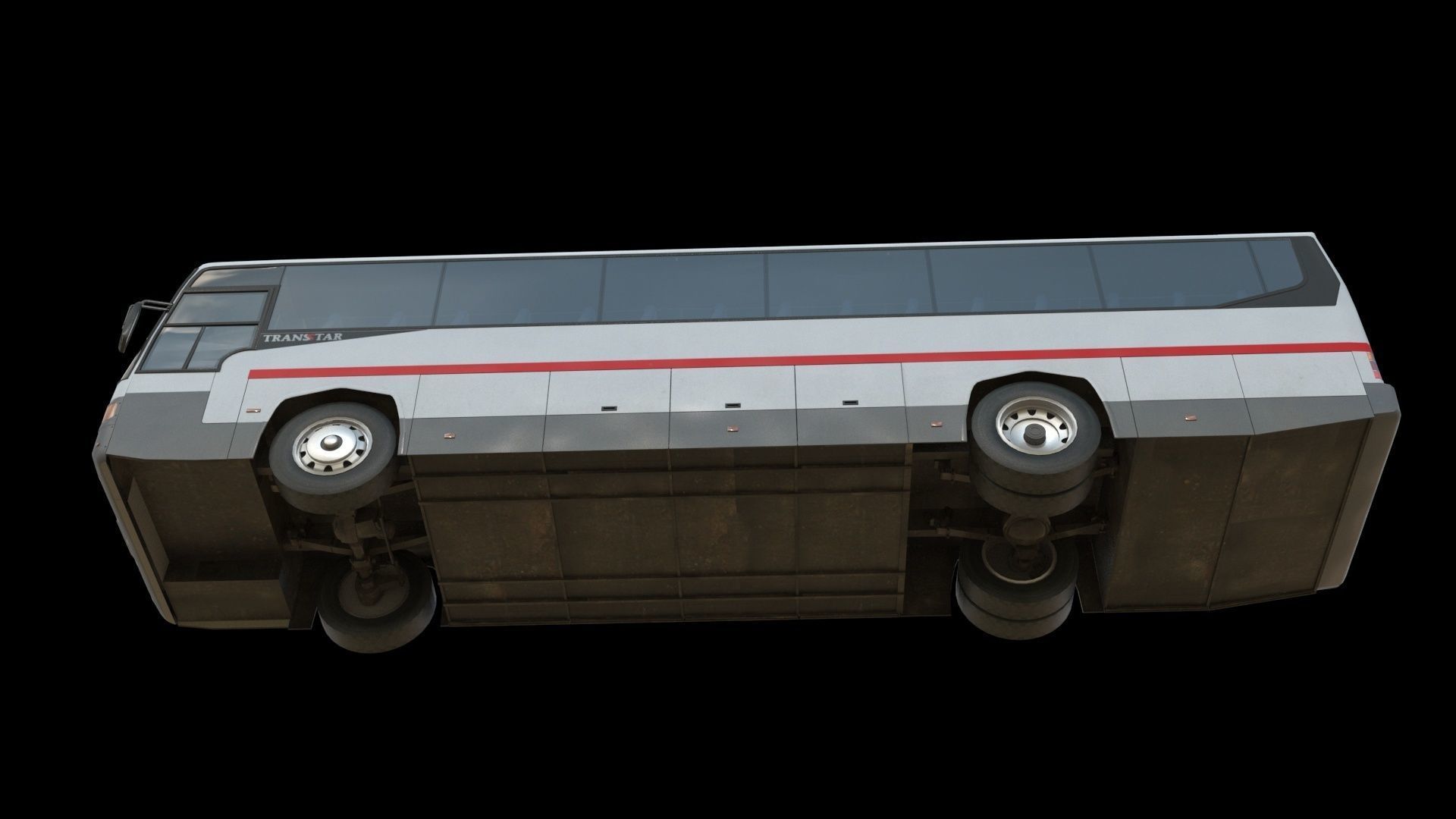 SsangYong Transtar Bus Low-poly 3D model_7