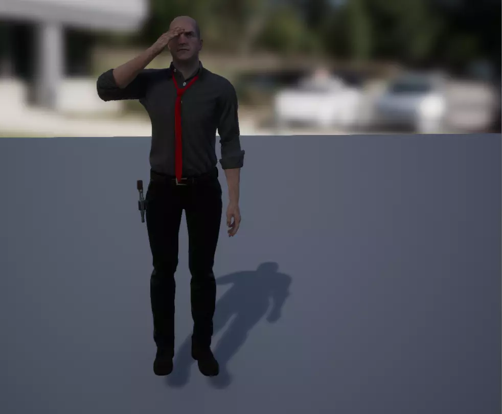 Noir Detective or just a man in a suit Low-poly 3D model