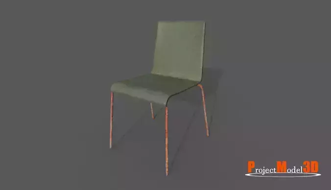Old Metal Chair version 001 Free low-poly 3D model