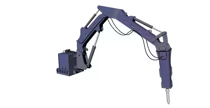 Hydraulic rock breaker arm