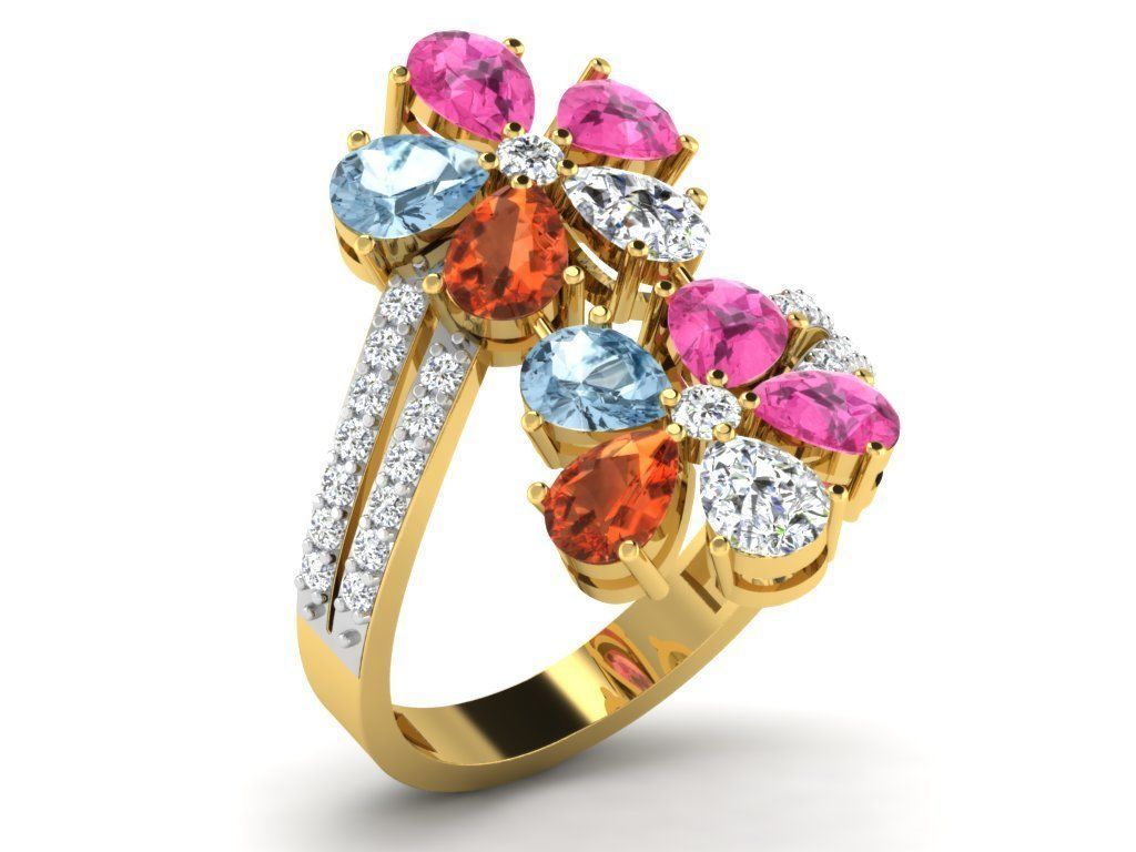 600 Women Ring Bulk Collection 3dm 1 render  3D print model_36