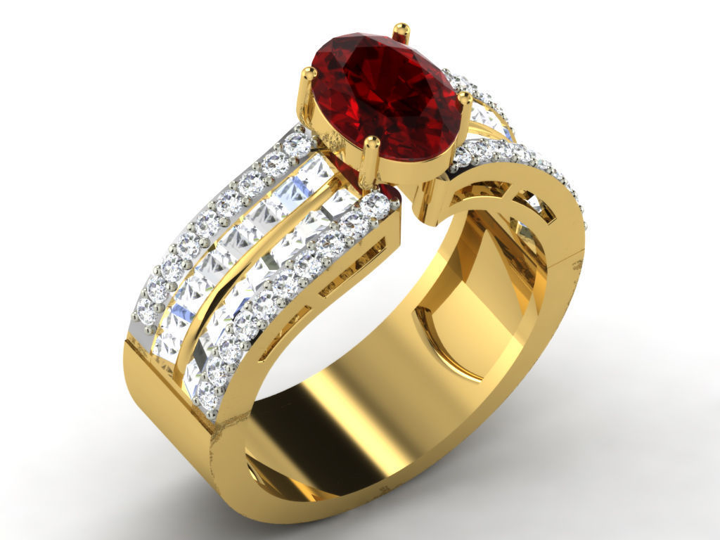 600 Women Ring Bulk Collection 3dm 1 render  3D print model_143