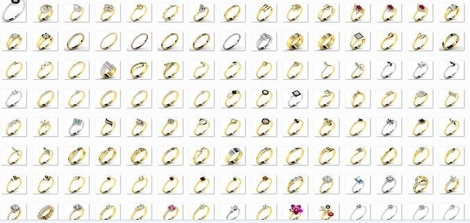 600 Women Ring Bulk Collection 3dm 1 render  3D print model