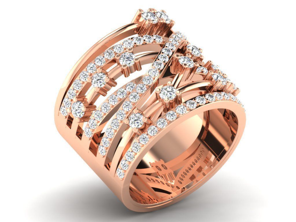 600 Women Ring Bulk Collection 3dm 1 render  3D print model_137