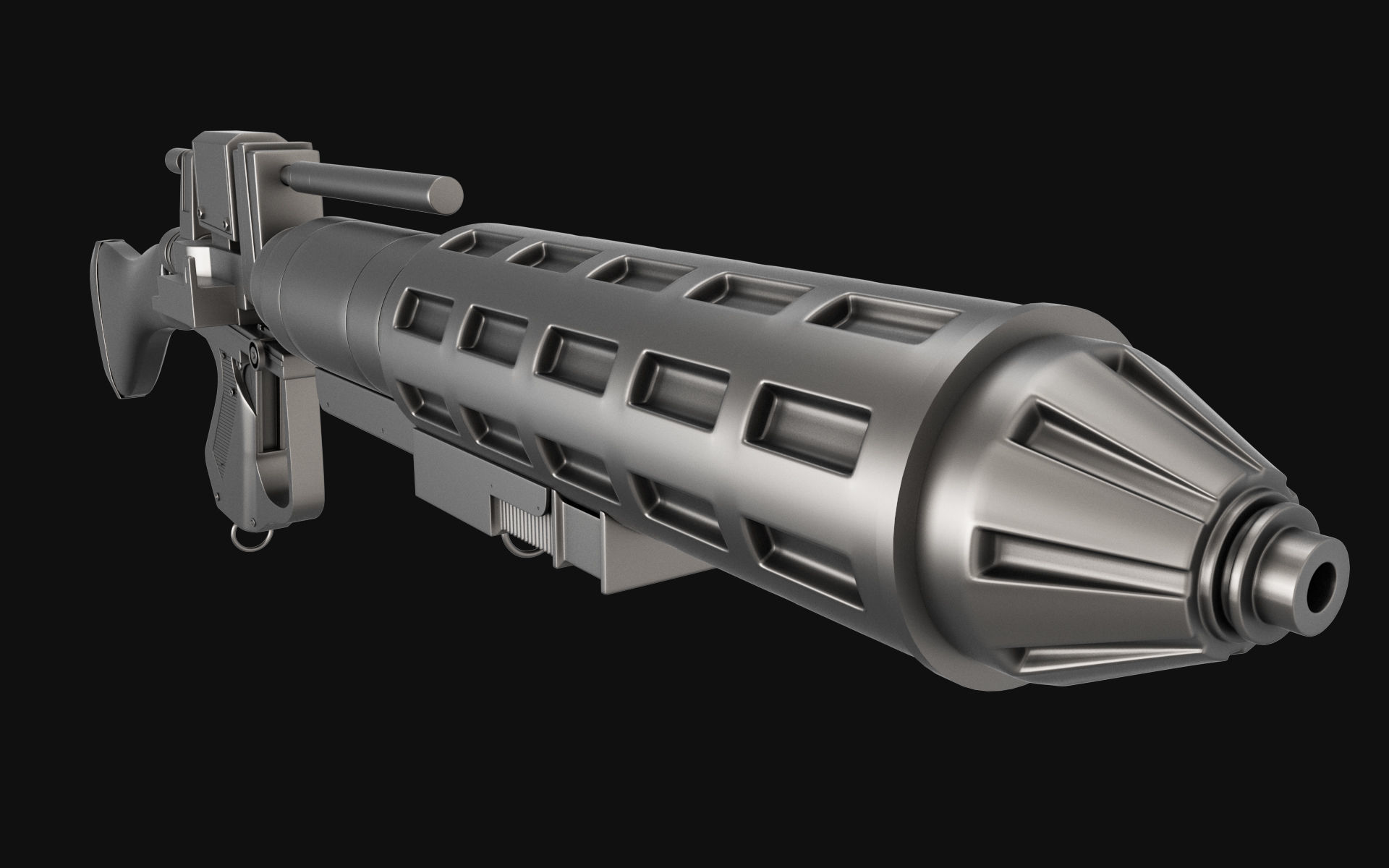 E-5C Gun - Star Wars Battlefront 2 3D model_2