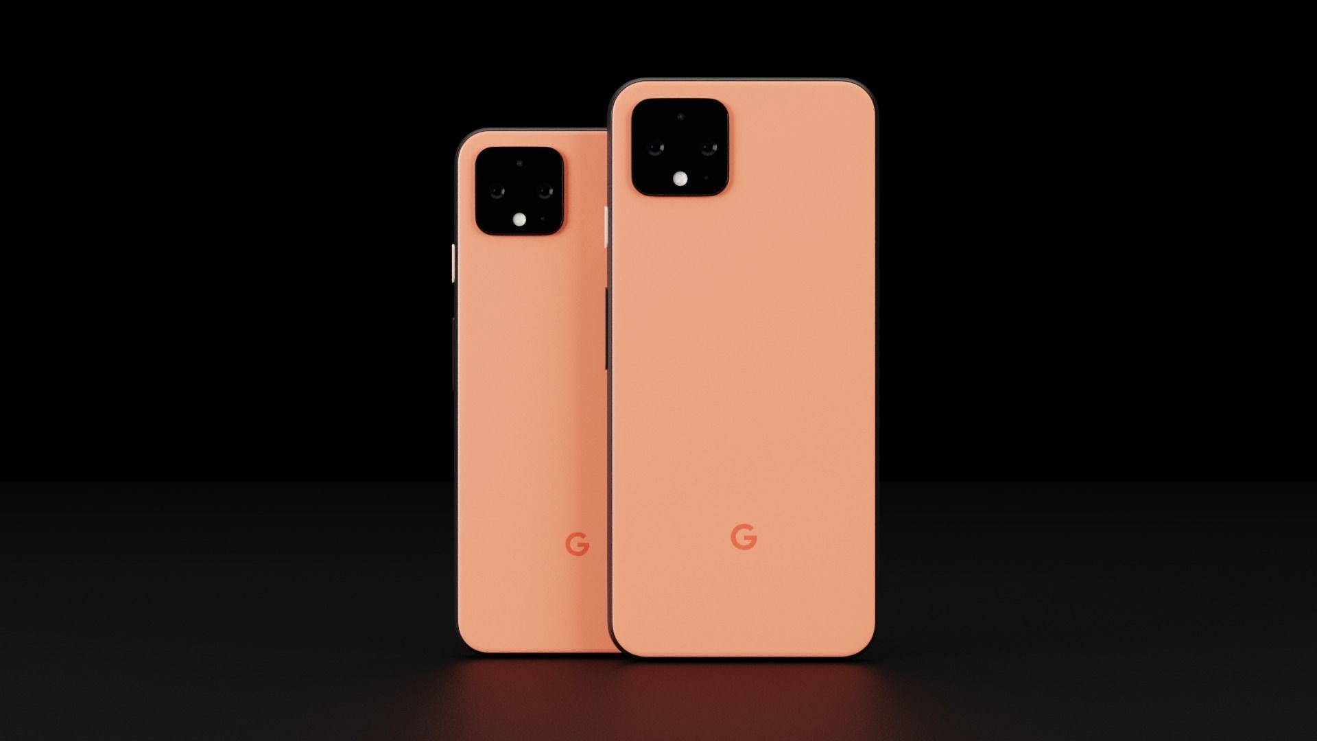 Google Pixel 4 and 4 XL In All Official Colors Bundle Low-poly 3D model_2