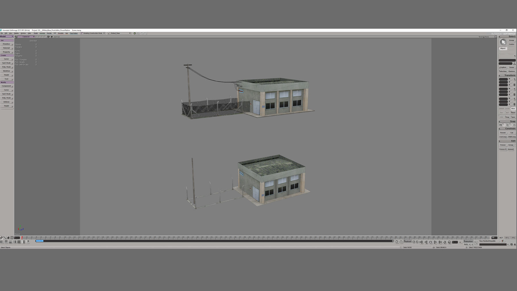 MilitaryBase PortoVelho PowerStation Low-poly 3D model_15