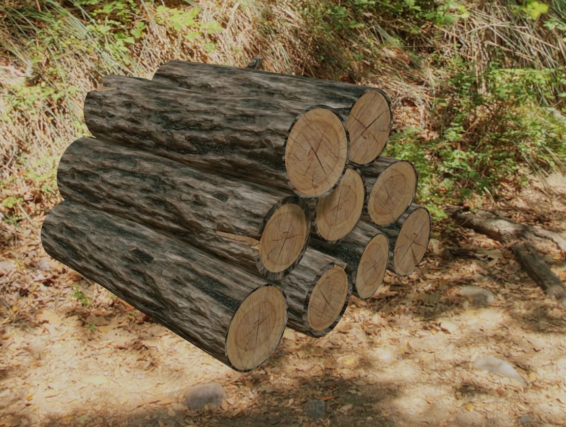 Tree Log Asset Pack - Low Poly Low-poly 3D model_1