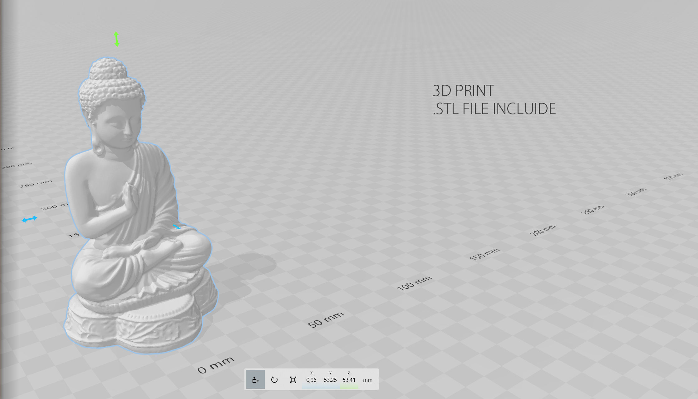 Iron Buddha Low-poly 3D model_7