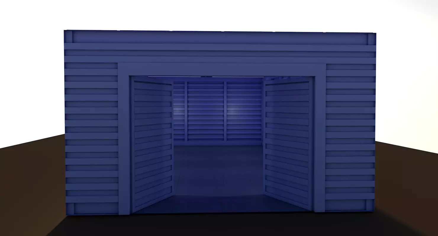 Warehouse garage door 3D model