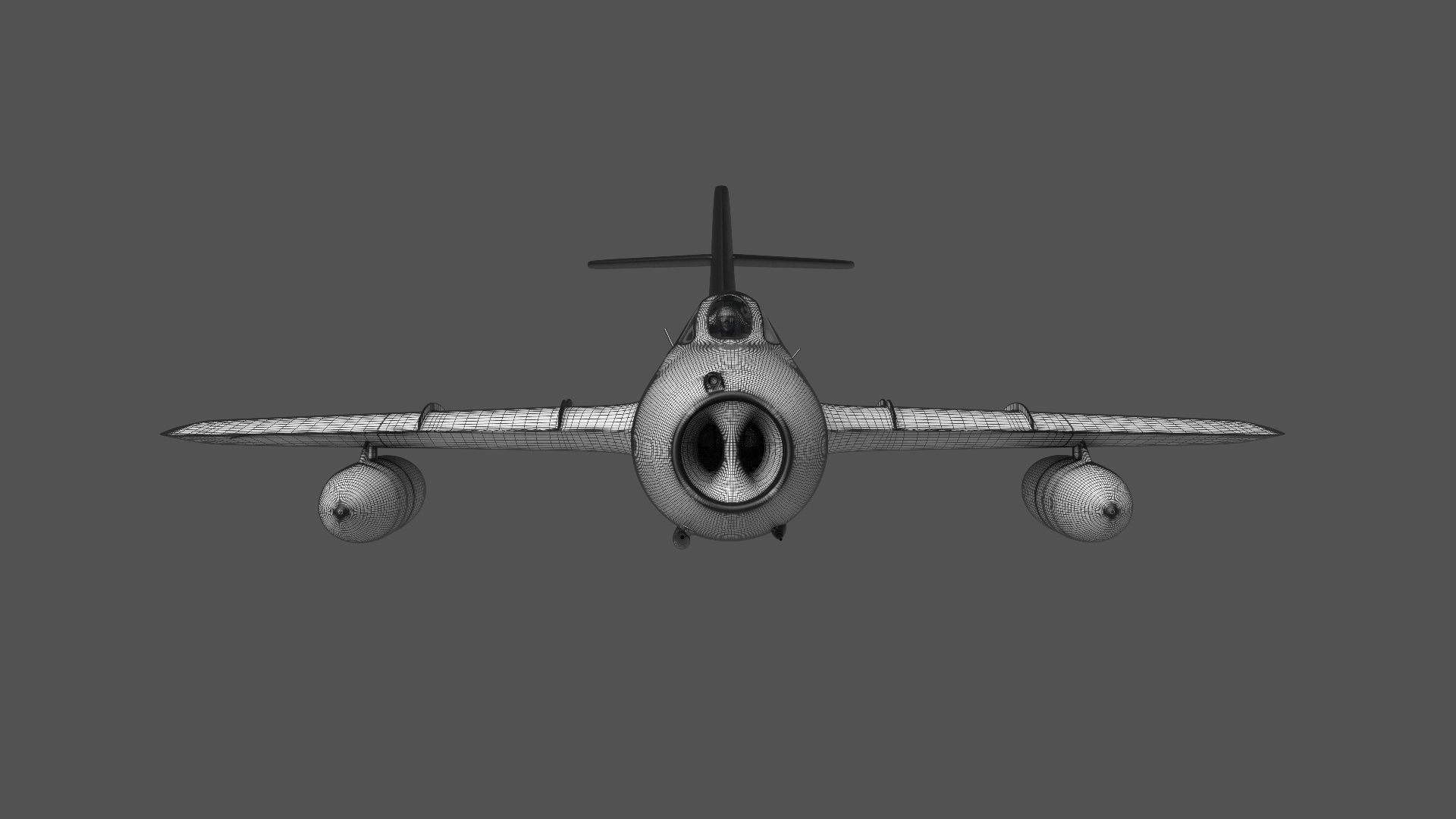 MiG-15 fighter plane 3D model_11
