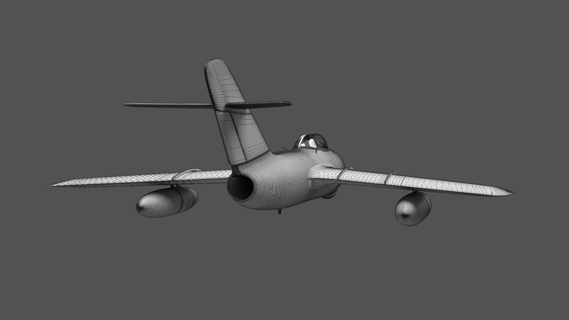 MiG-15 fighter plane 3D model_10