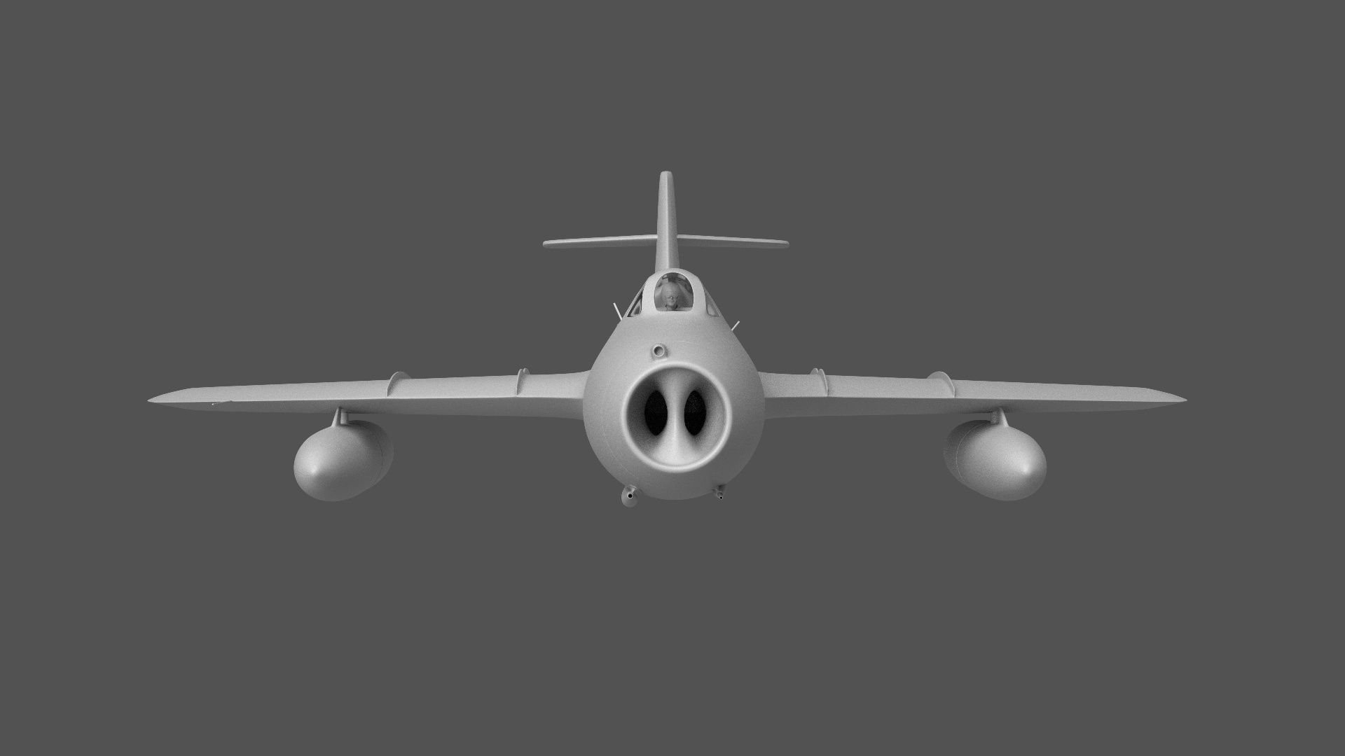 MiG-15 fighter plane 3D model_4