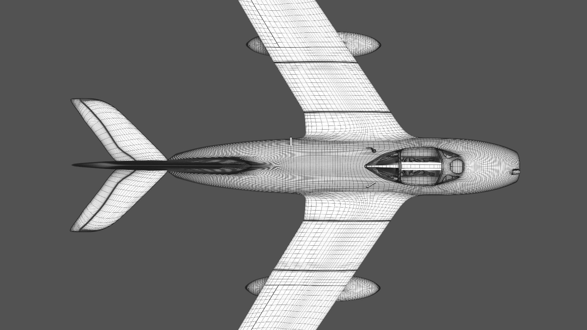 MiG-15 fighter plane 3D model_8