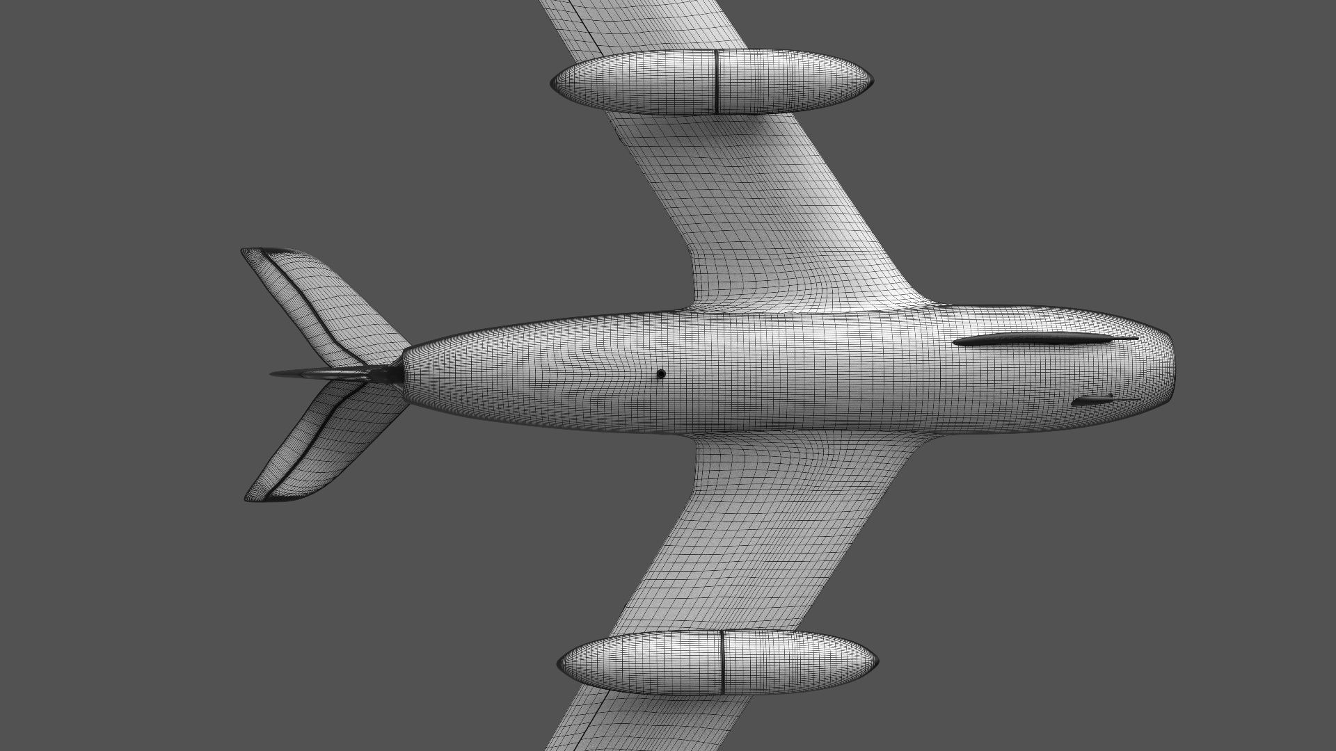 MiG-15 fighter plane 3D model_9