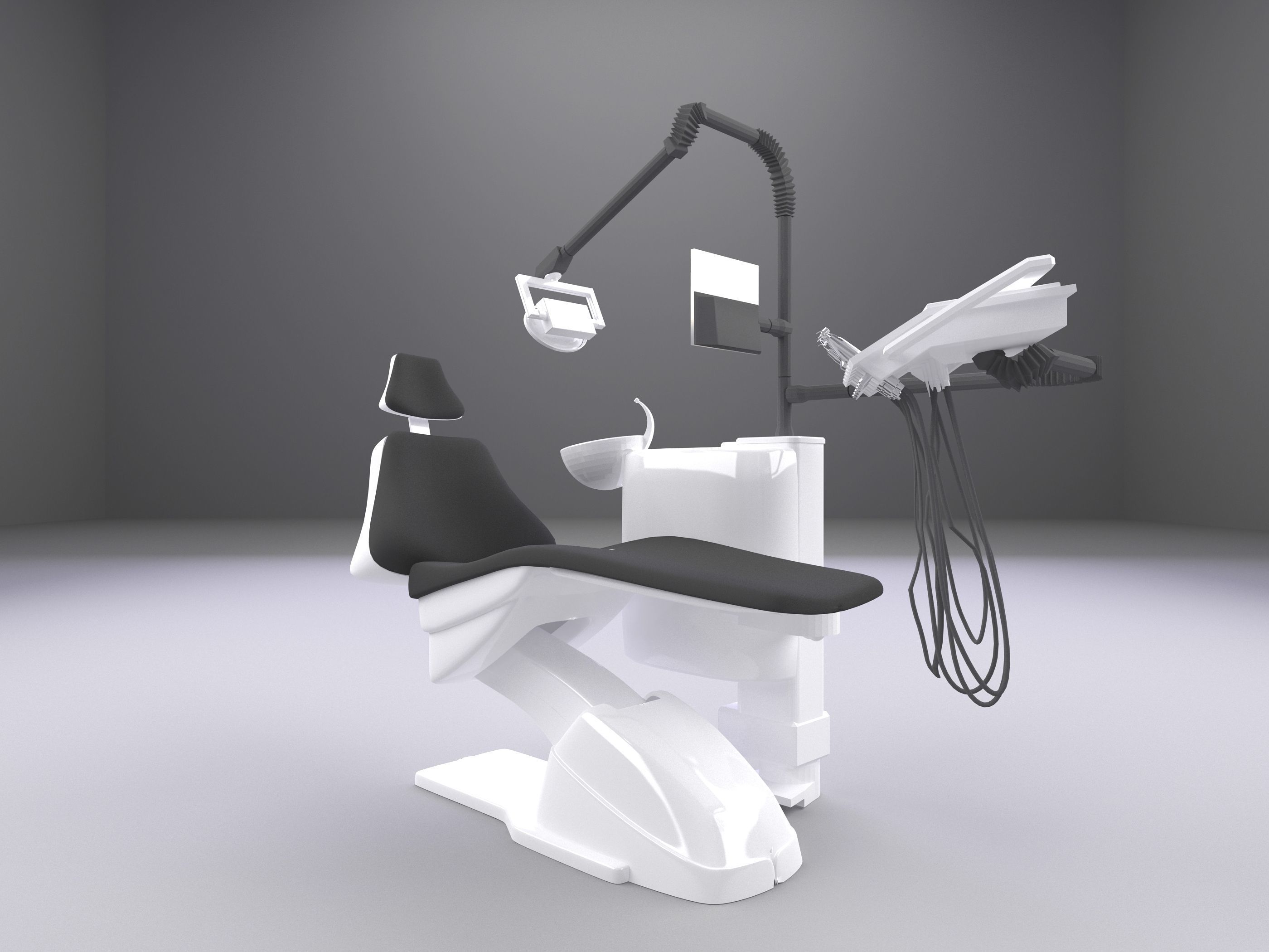 Dental Chair 3D model_11