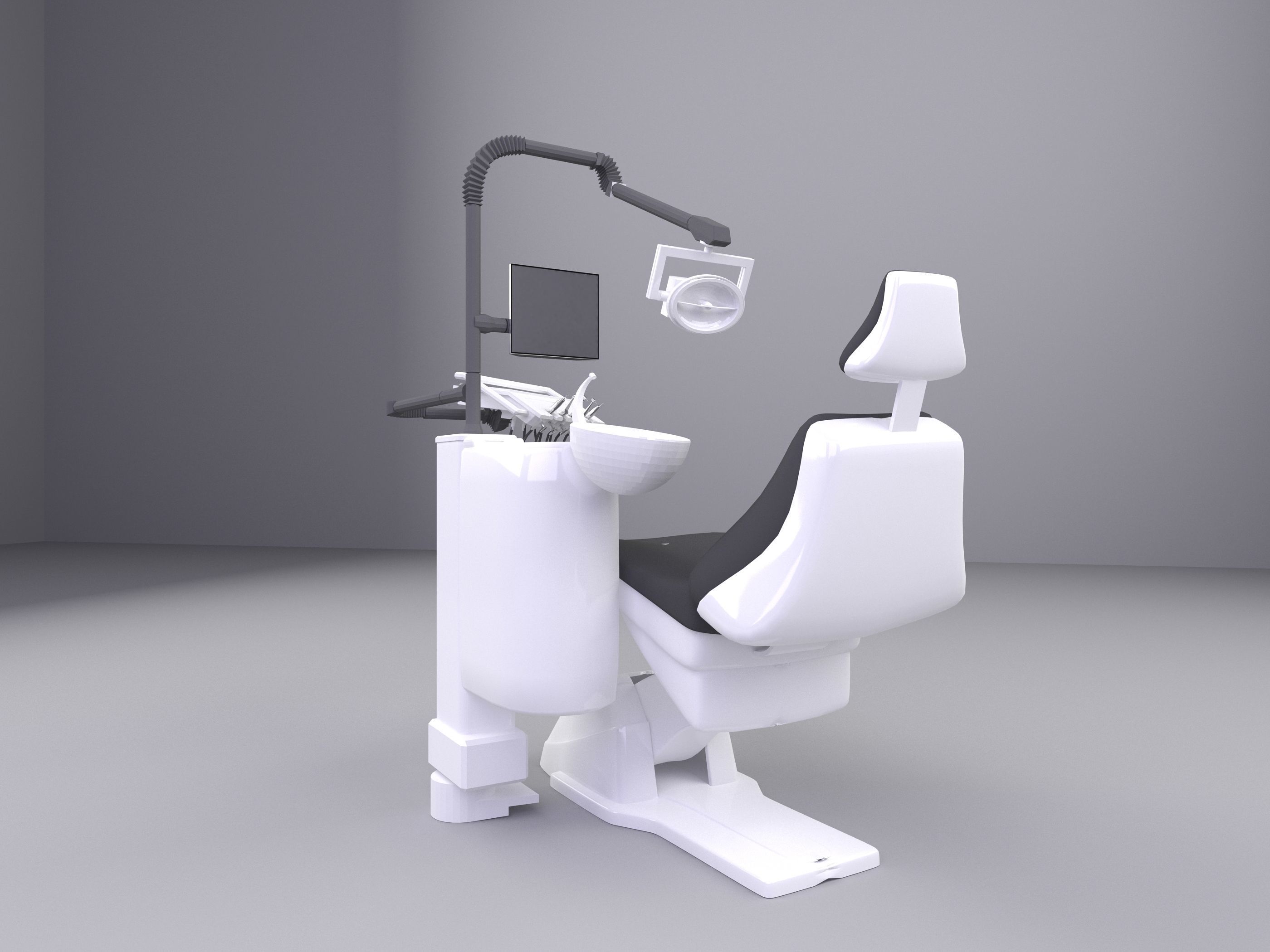 Dental Chair 3D model_6