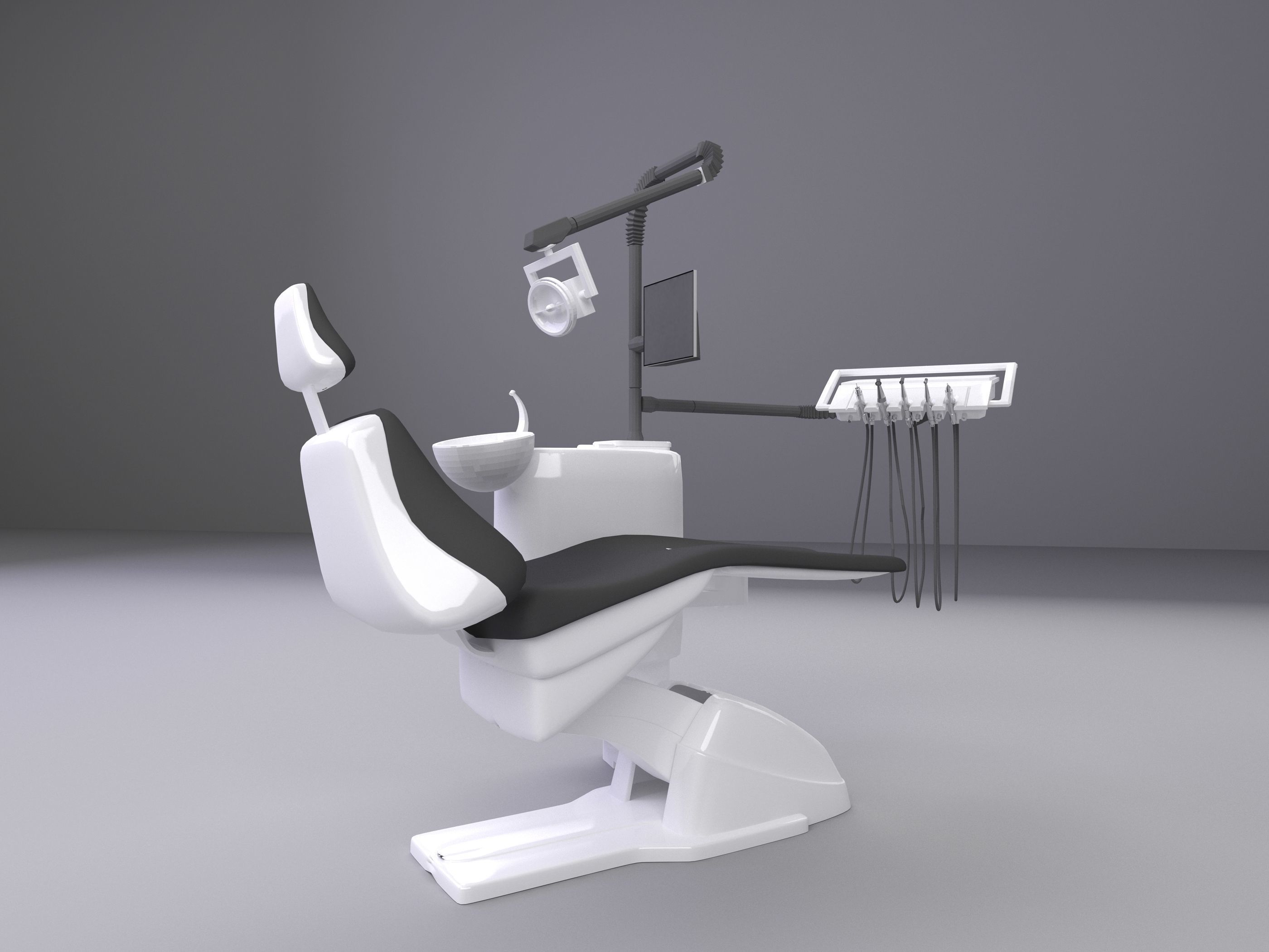 Dental Chair 3D model_7