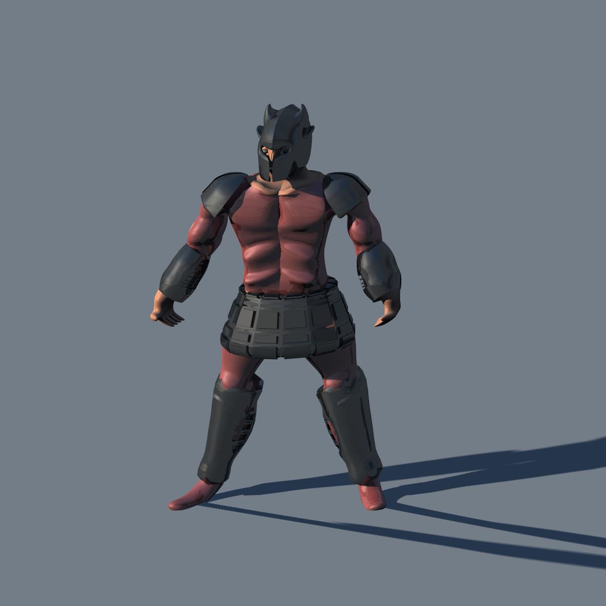 Ares samurai warrior 3D model_5
