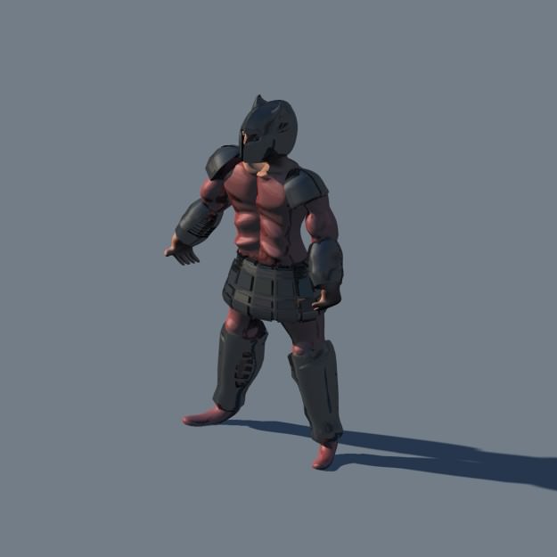 Ares samurai warrior 3D model_4