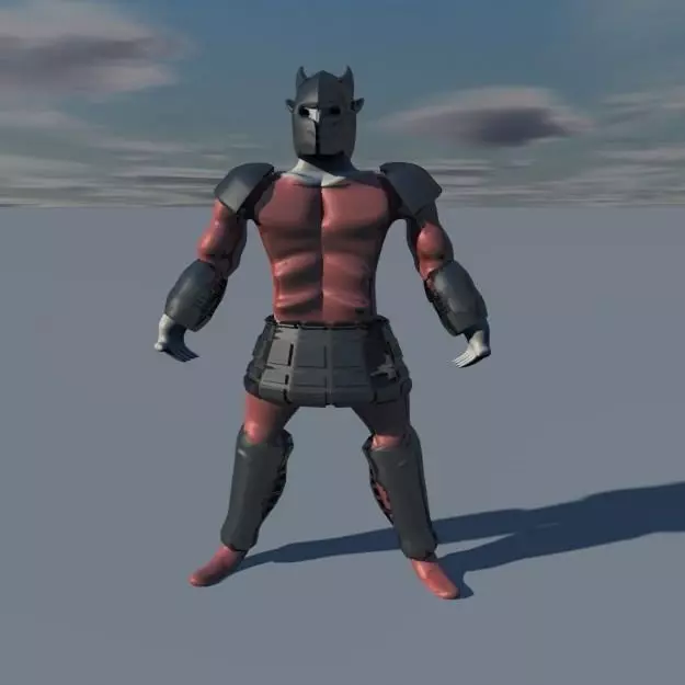 Ares samurai warrior 3D model_0