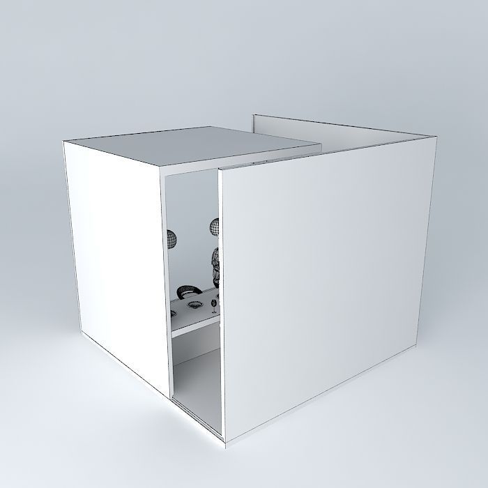 Dupont cube with wooden top Free 3D model_4